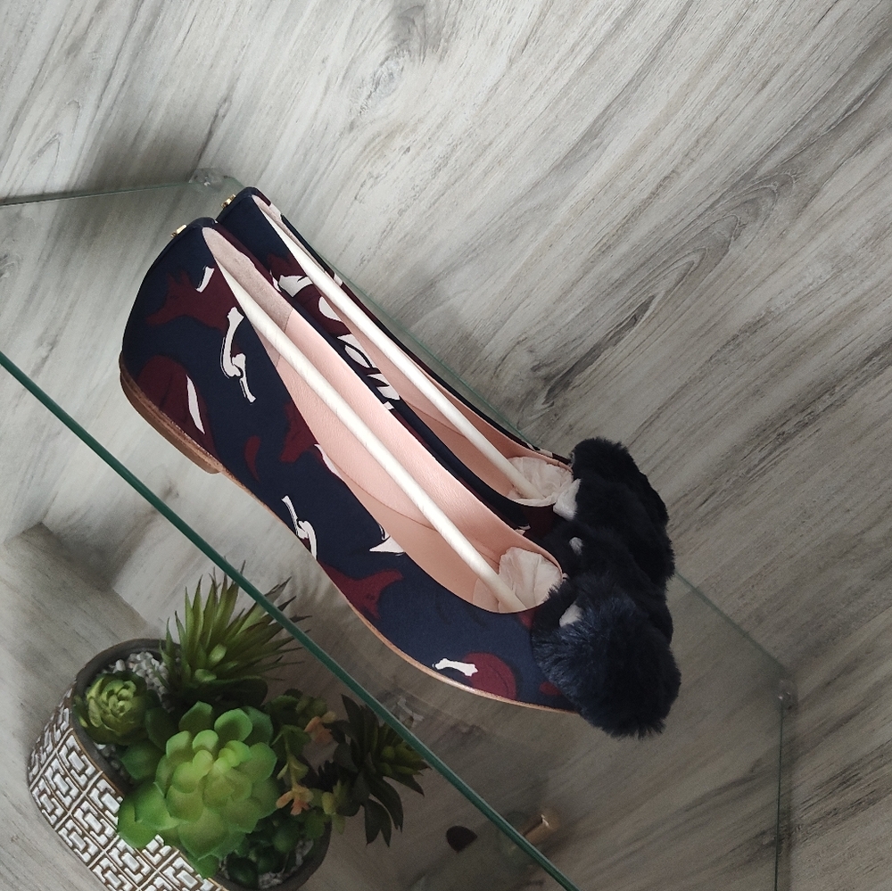 Kate Spade New York Elen Fox  Flats with Faux Fur Accent SZ 8 New In Box - Picture 4 of 8